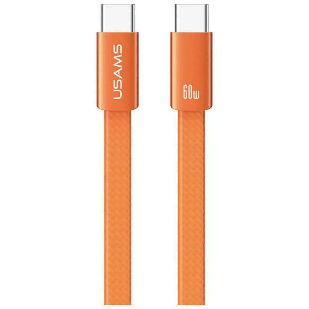 Kabel USAMS U96 USB-C do USB-C 60W 1,2m Pomarańczowy