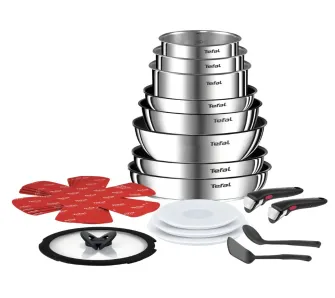 Zestaw garnków Tefal Ingenio Emotion L897SJ04 Indukcja Stal nierdzewna 20 elementów