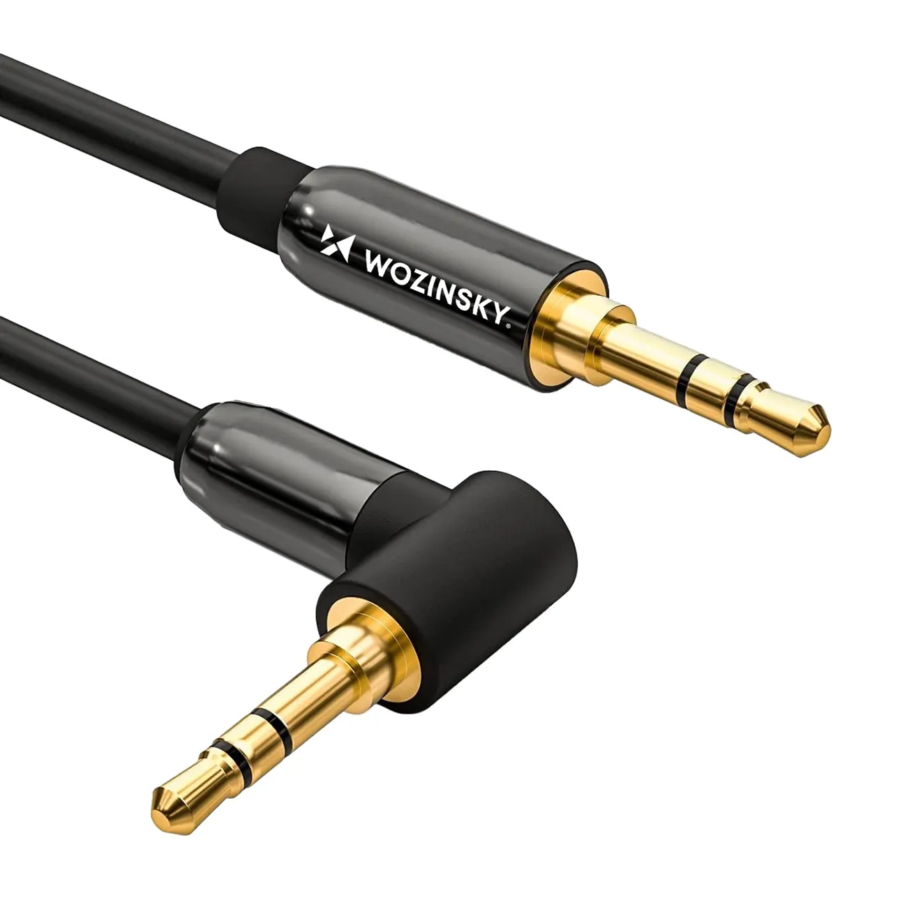 Kabel audio Wozinsky WACSAB-2M 2x jack 3,5 mm AUX 2m Czarny