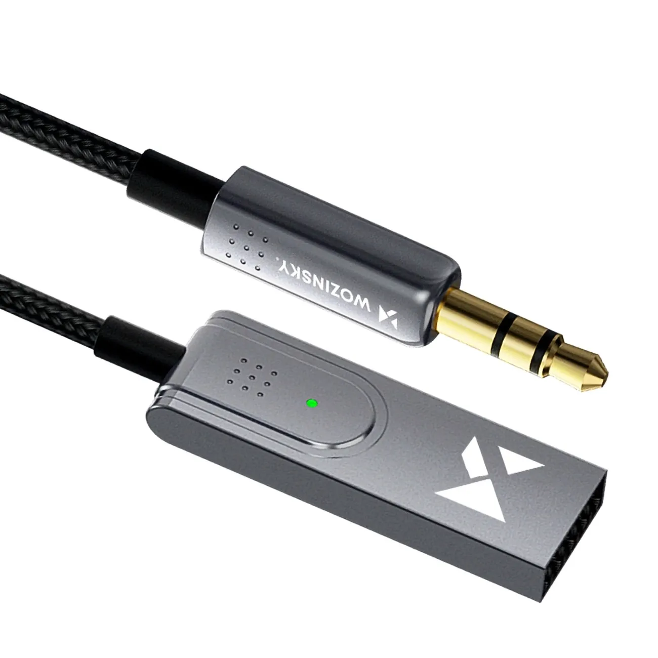 Adapter Bluetooth Wozinsky WTODB odbiornik dźwięku Bluetooth 5.3 AUX Czarny
