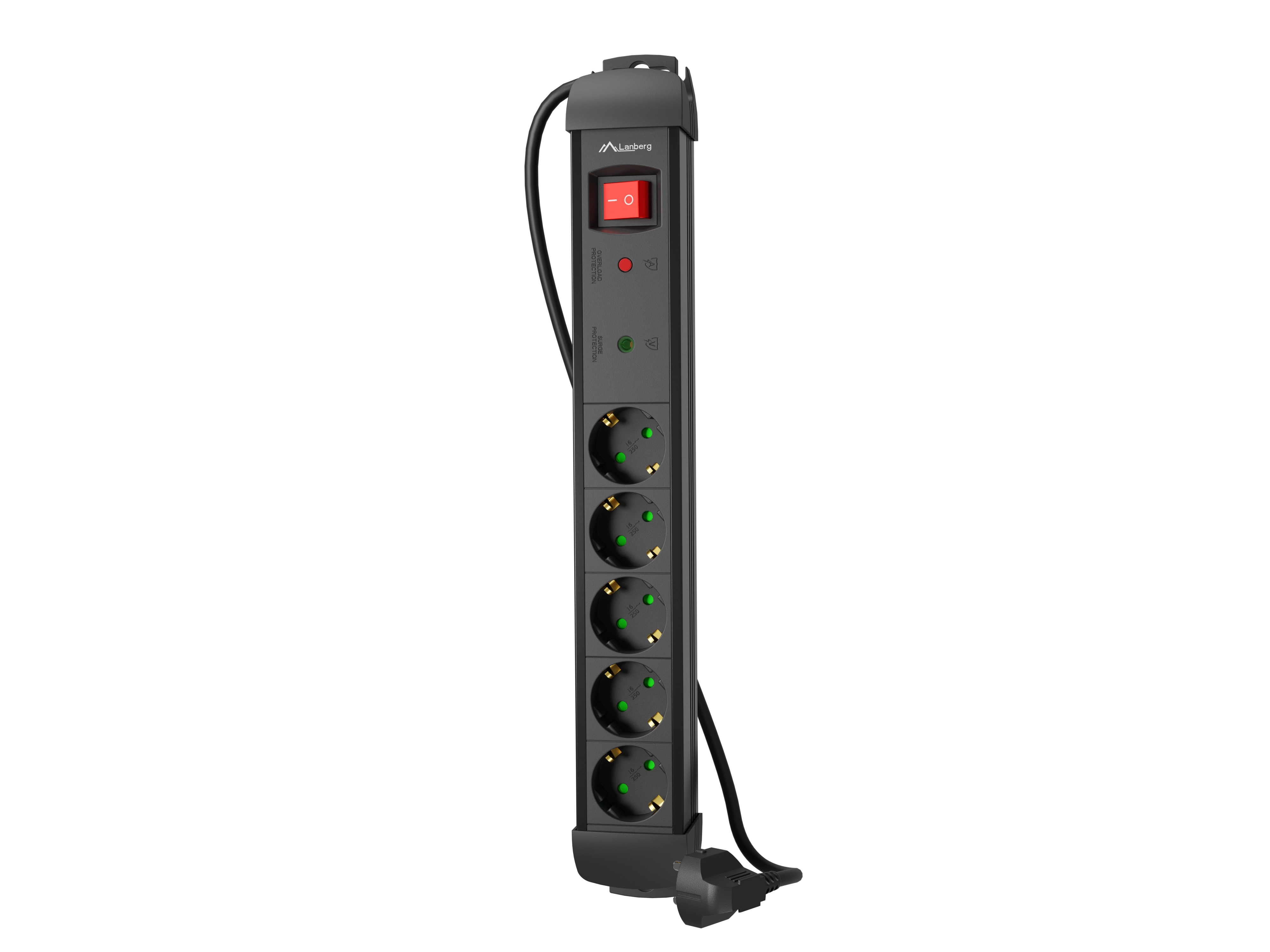 Listwa Lanberg SP1-05F-0500-BK 5 gniazd 5m Czarny