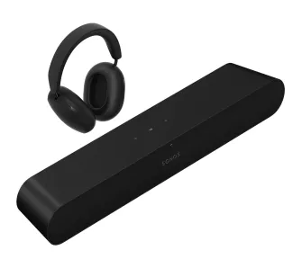 Soundbar Sonos Ray Wi-Fi AirPlay + Słuchawki bezprzewodowe Sonos Ace Czarny