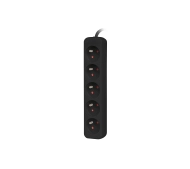 Lanberg PS0-05E-0150-BK 5 gniazd 1,5m Czarny