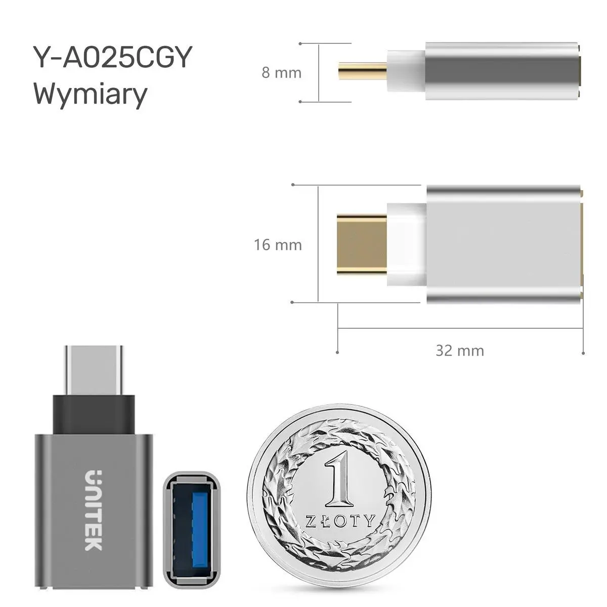 Adapter Unitek Y-A025CGY