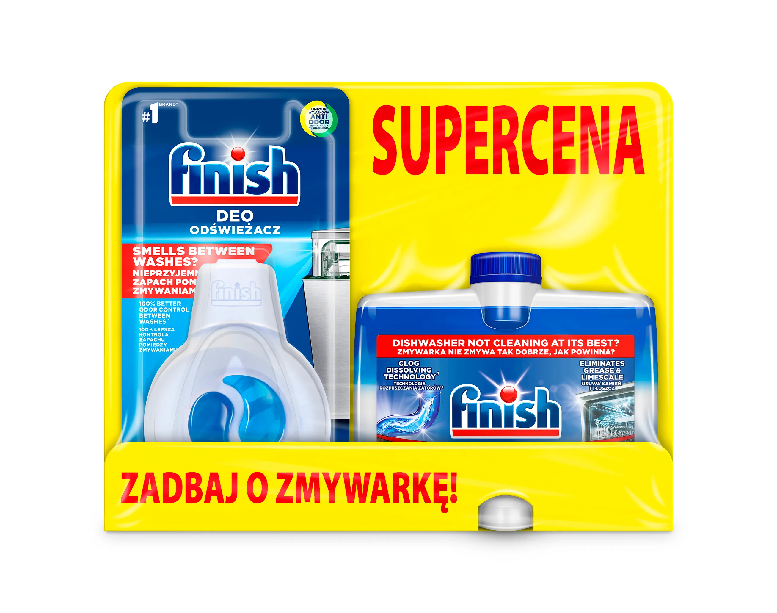 Zestaw startowy do zmywarki Finish 250ml + Odświeżacz