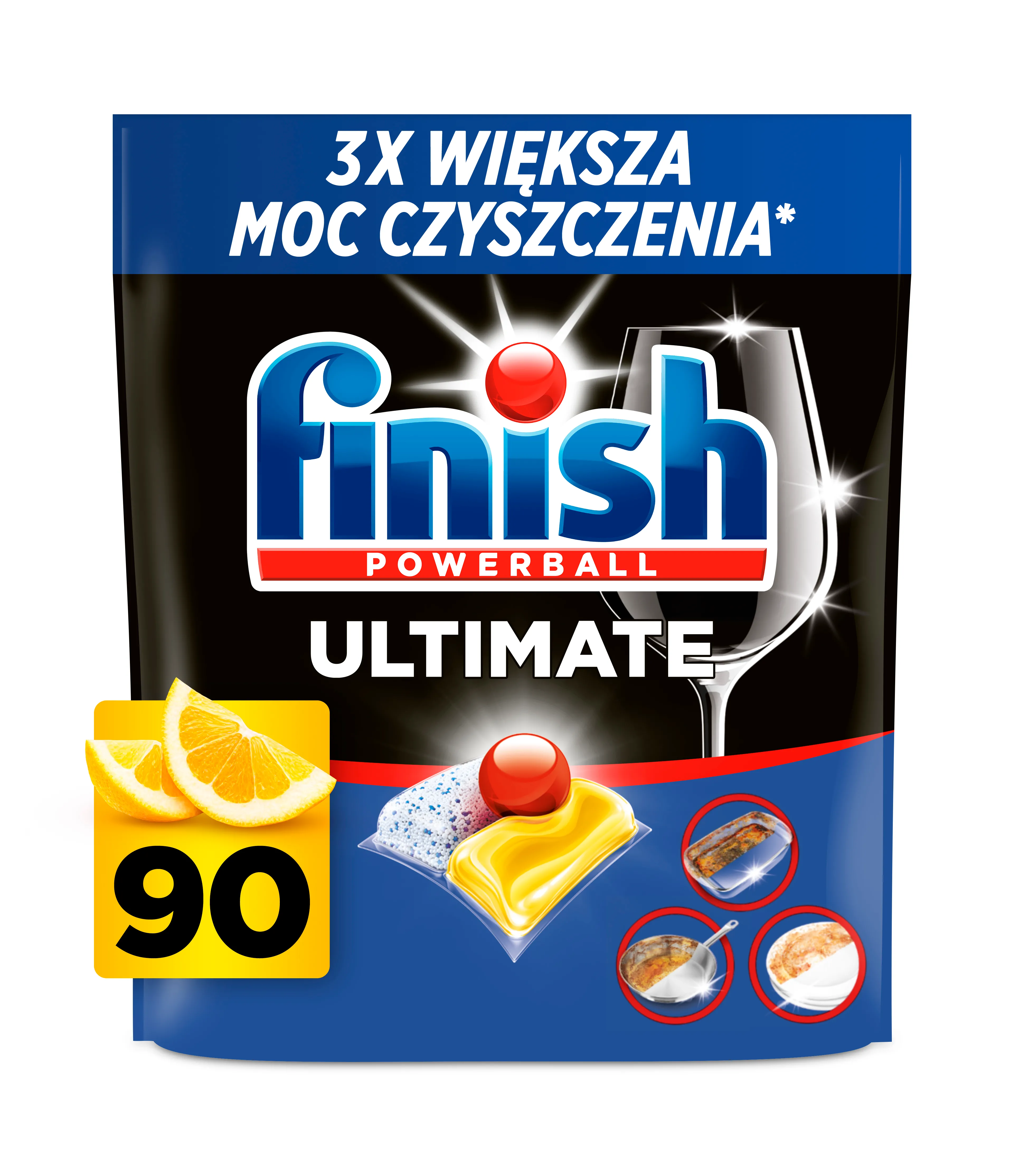 Kapsułki do zmywarki Finish Ultimate Lemon 90szt.