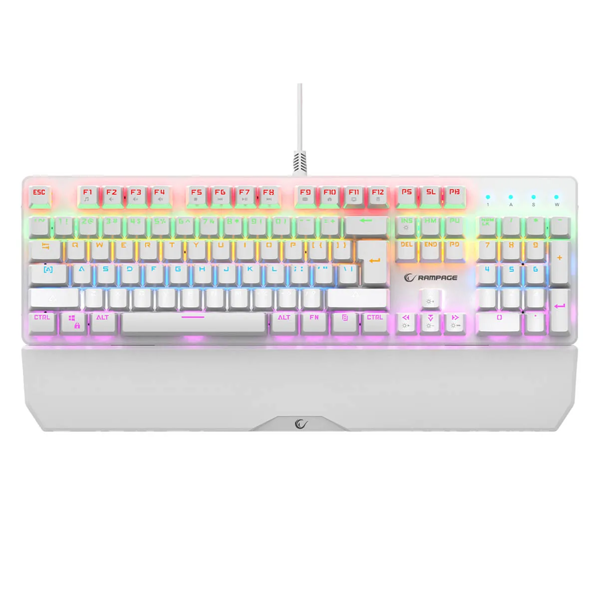 Klawiatura mechaniczna Rampage KB-R86 UMBRA Kaicheng Blue Switch Biały