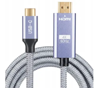 Kabel HDMI Vayox VA0418-2 USB-C - HDMI 2m 4K 60Hz Szary