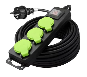 Przedłużacz Vayox VA0376-20 3 gniazda 20m Czarny