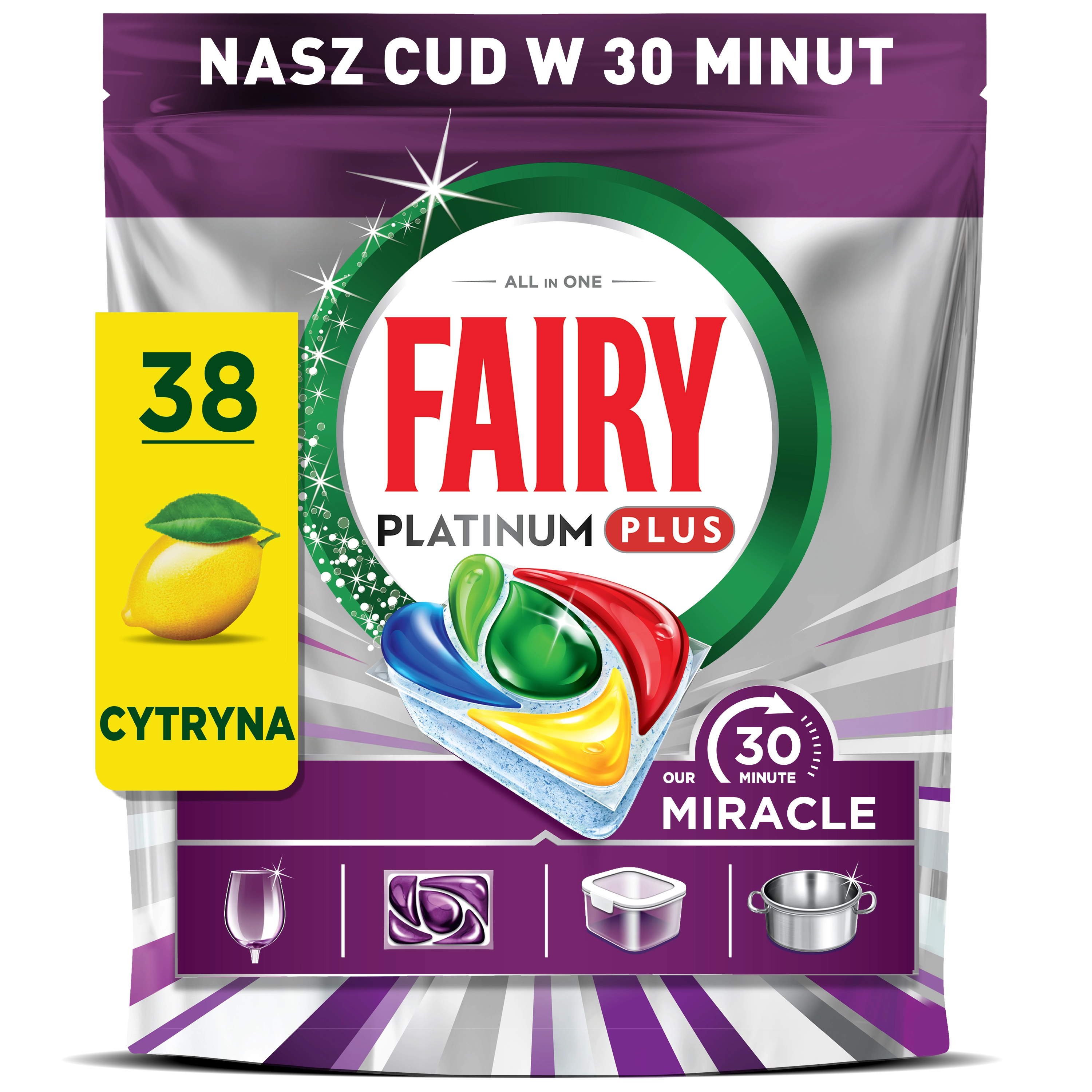 Kapsułki do zmywarki Fairy Platinum Plus 38szt