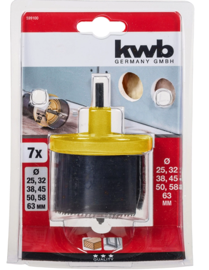 Zestaw otwornic Einhell 7szt 25-63mm 49599100