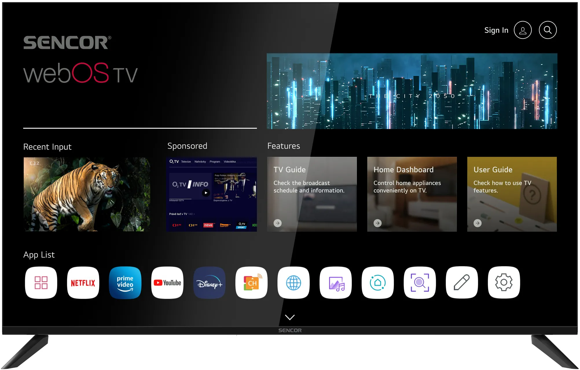 Telewizor Sencor SLE 50US804B 50" LED 4K webOS Smart TV DVB-T2