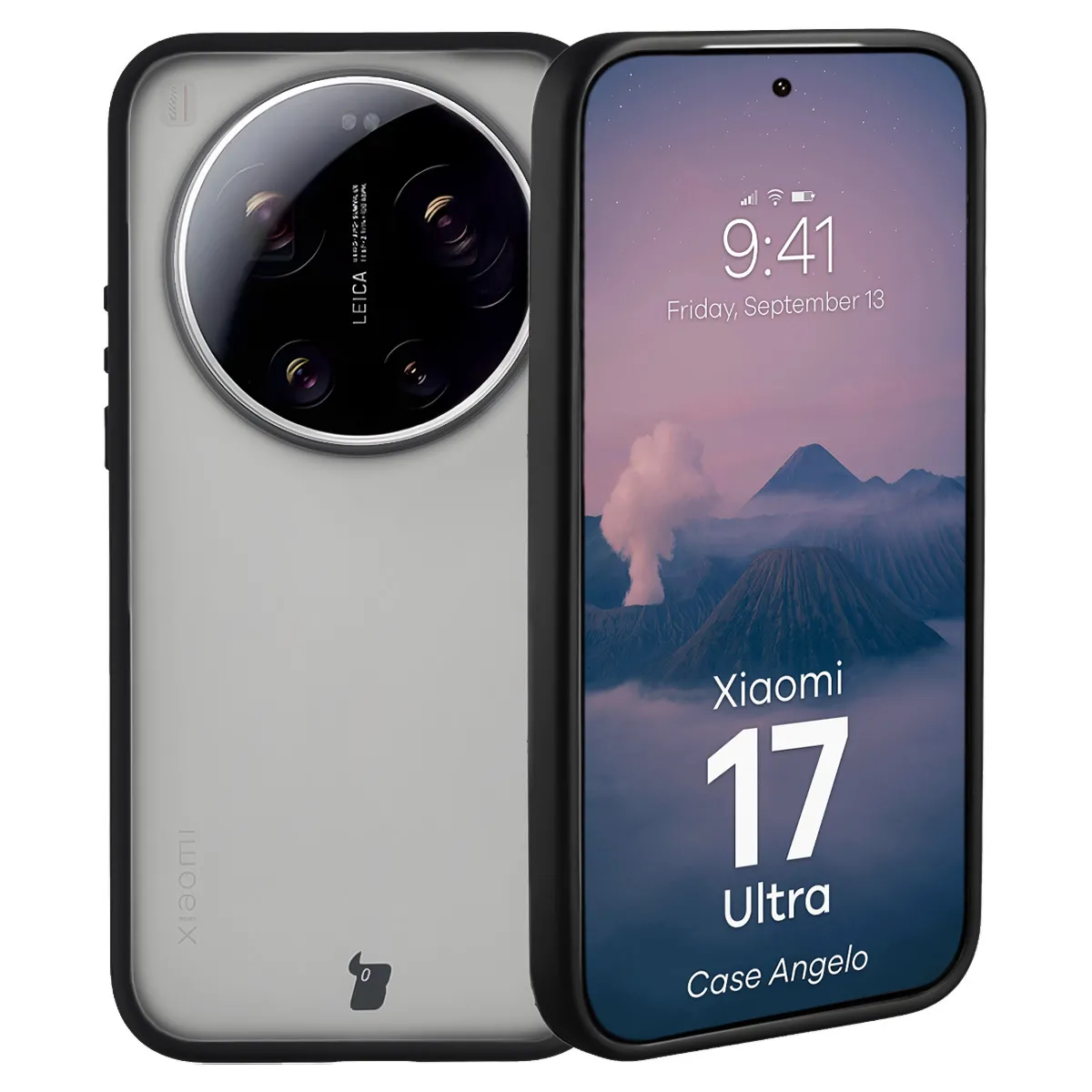 Etui Bizon Case Angelo do Xiaomi 17 Ultra Czarny