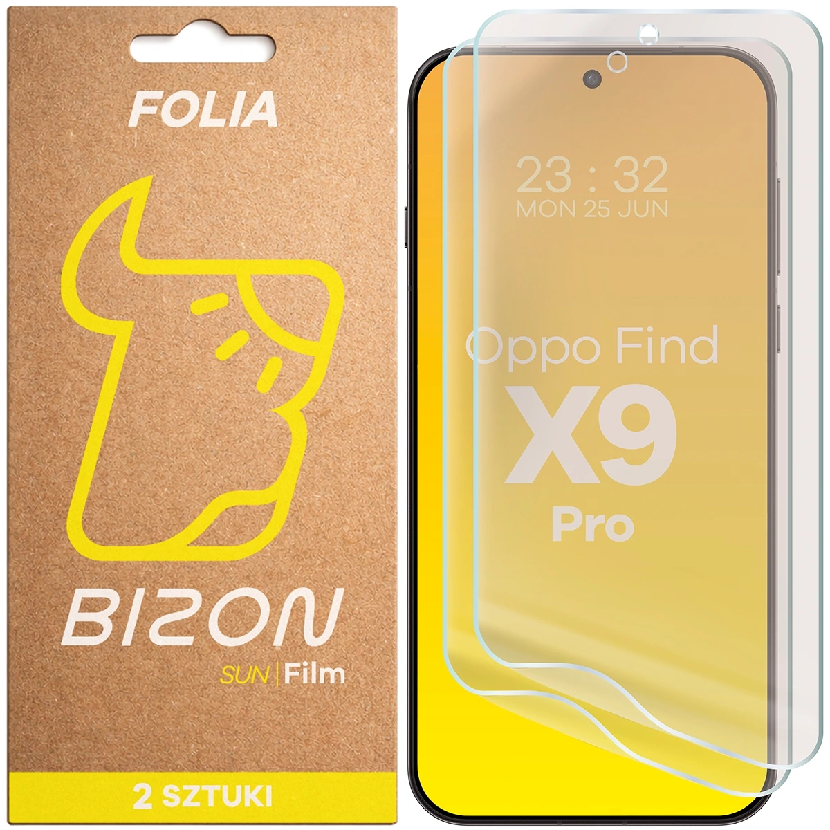 Folia ochronna Bizon matowa Film Sun Duo do Oppo Find X9 Pro 2 sztuki