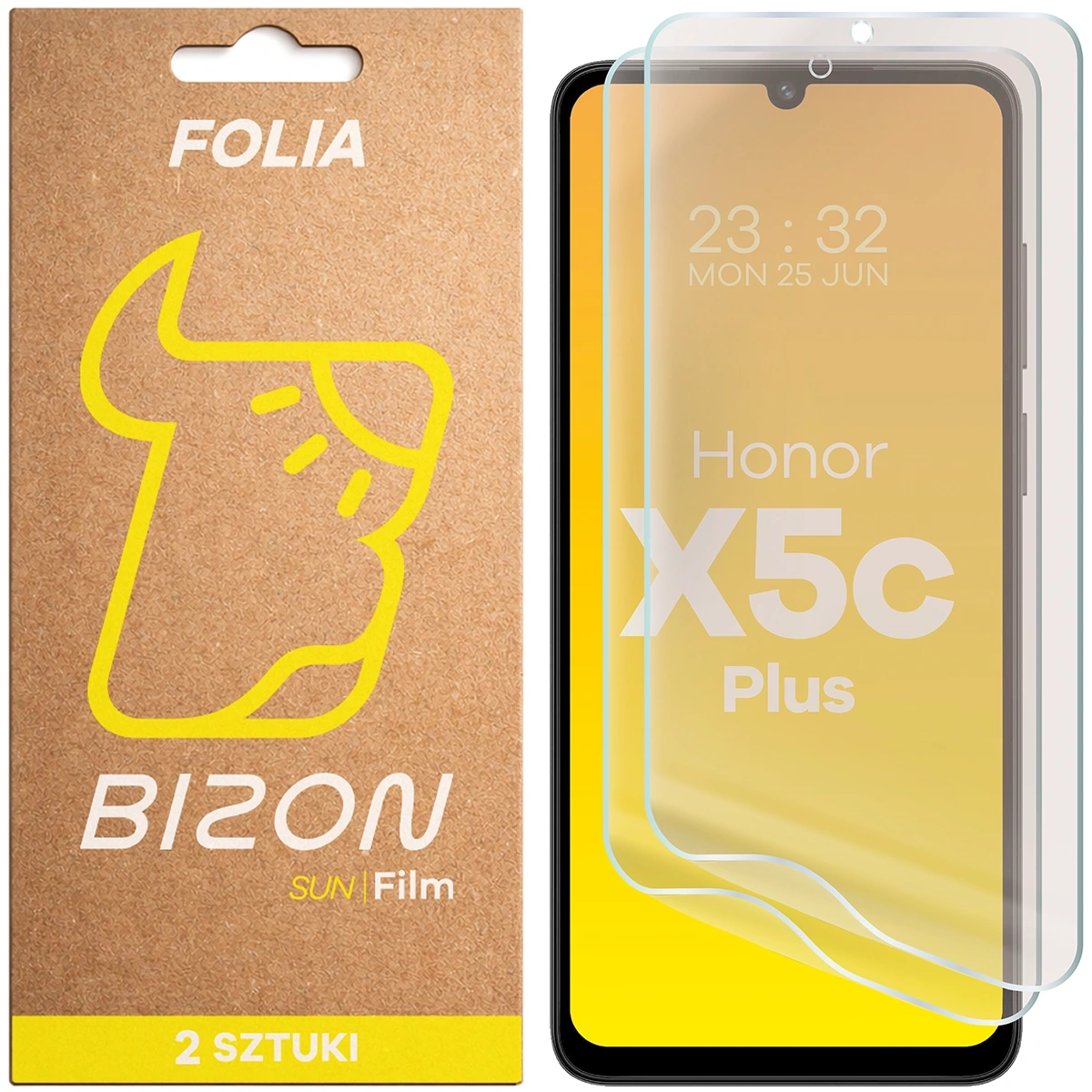 Folia ochronna Bizon matowa Film Sun Duo do Honor X5c Plus 2 sztuki