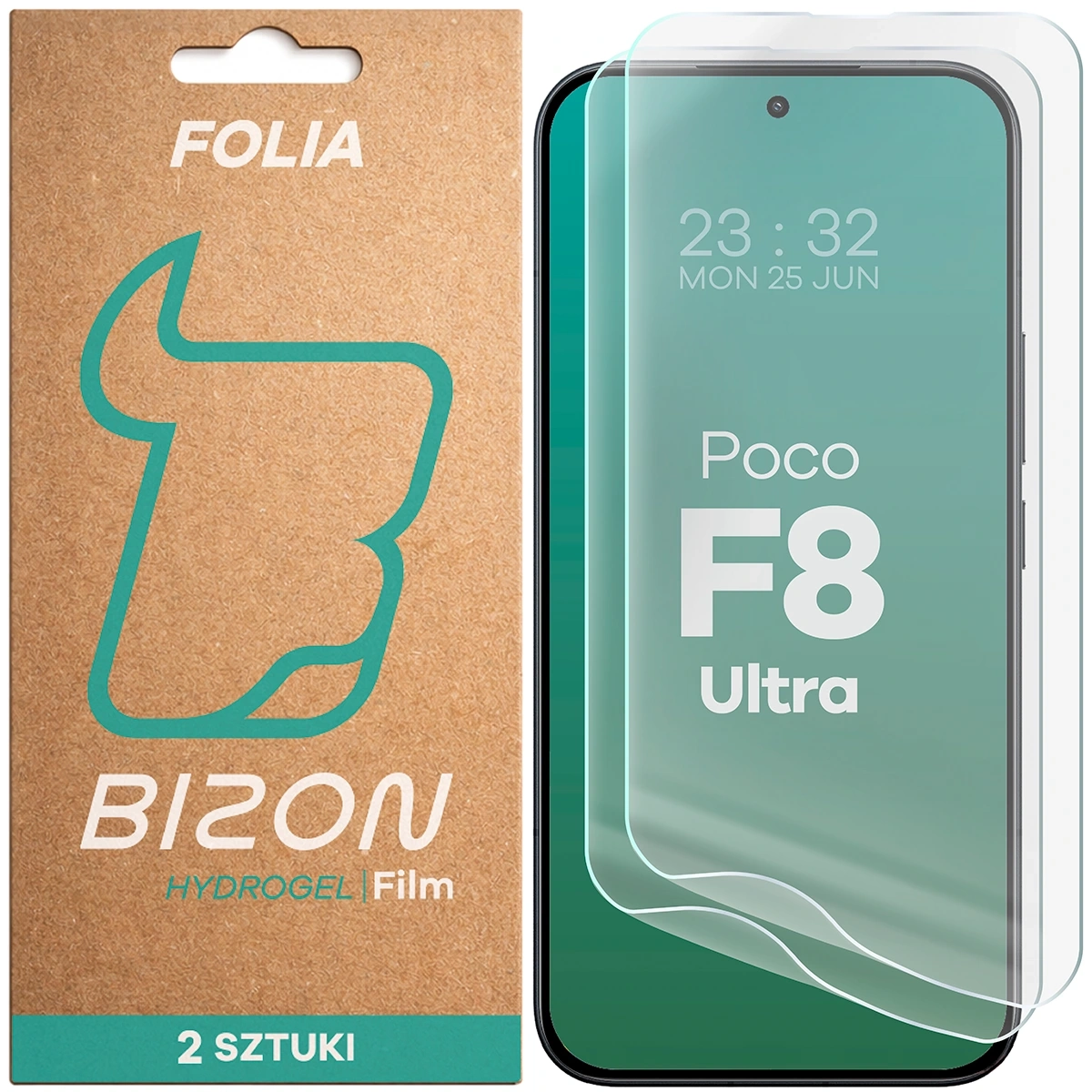 Folia hydrożelowa Bizon na ekran Film Hydrogel Front Duo do Xiaomi POCO F8 Ultra 2 sztuki