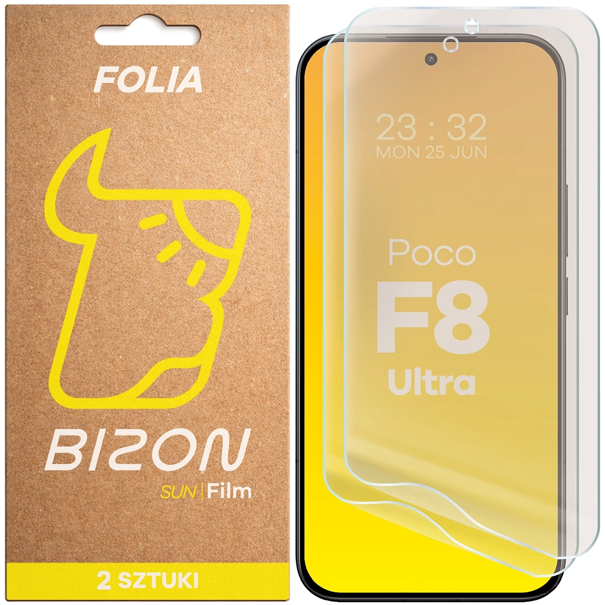 Folia ochronna Bizon matowa Film Sun Duo do Xiaomi POCO F8 Ultra 2 sztuki