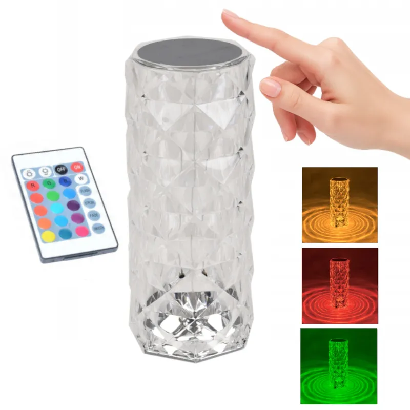 Lampka biurkowa Duwi RGB Cristal Cilindro