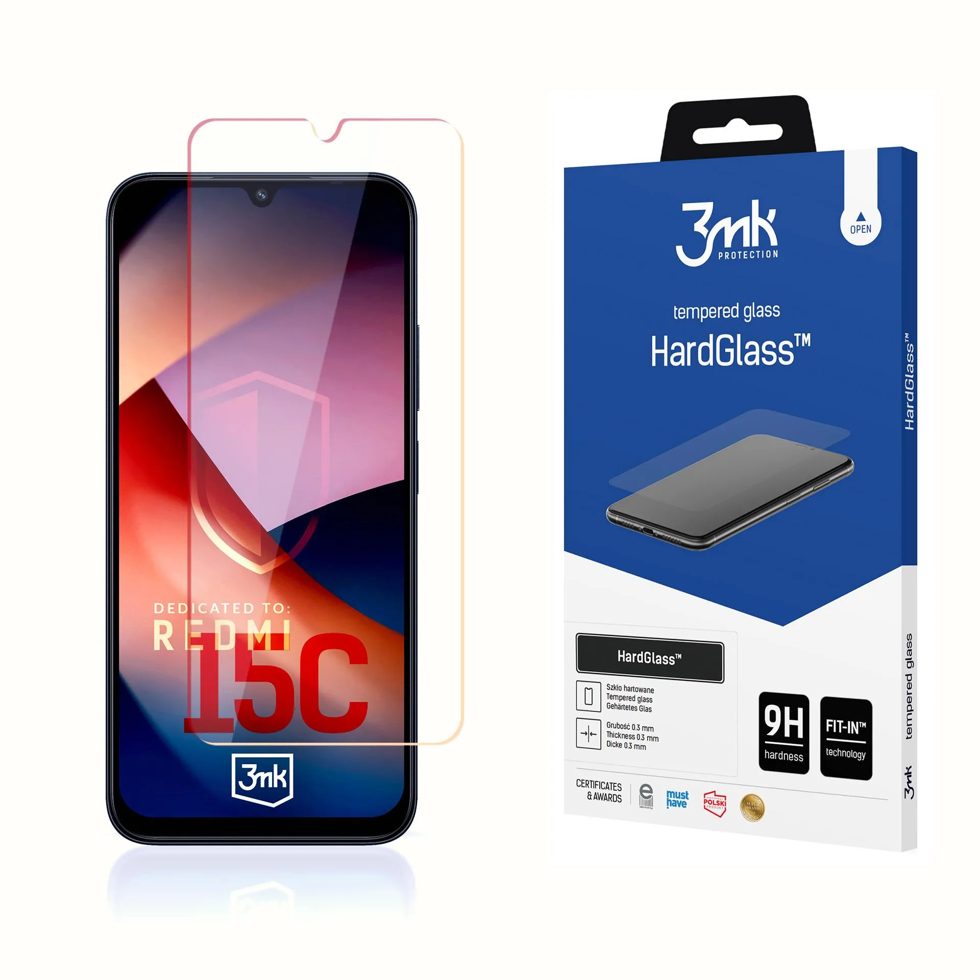 Szkło hartowane 3mk HardGlass do Redmi 15C 4G/5G / Poco C85 4G