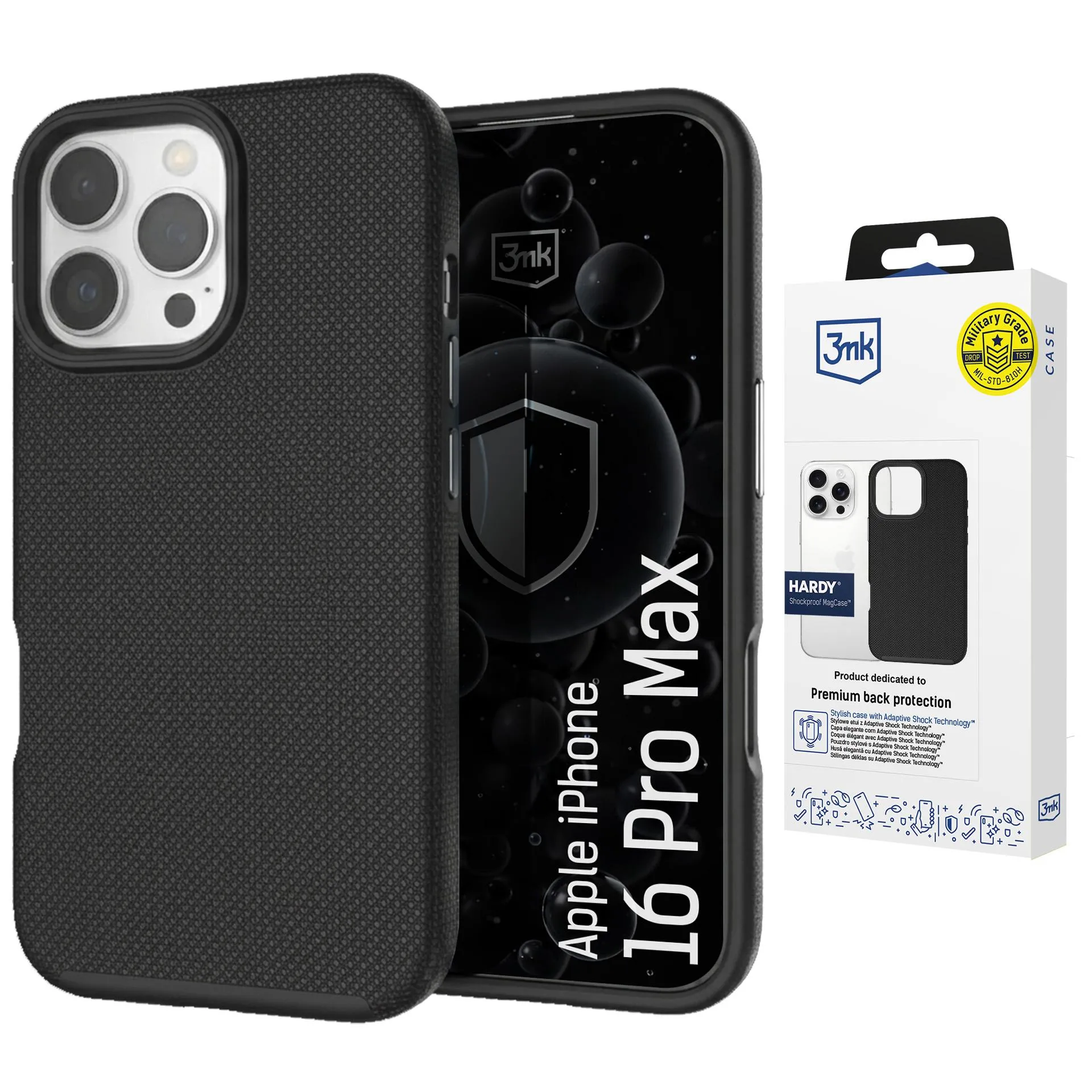 Etui 3mk Hardy Shockproof MagCase do iPhone 16 Pro Max Czarny