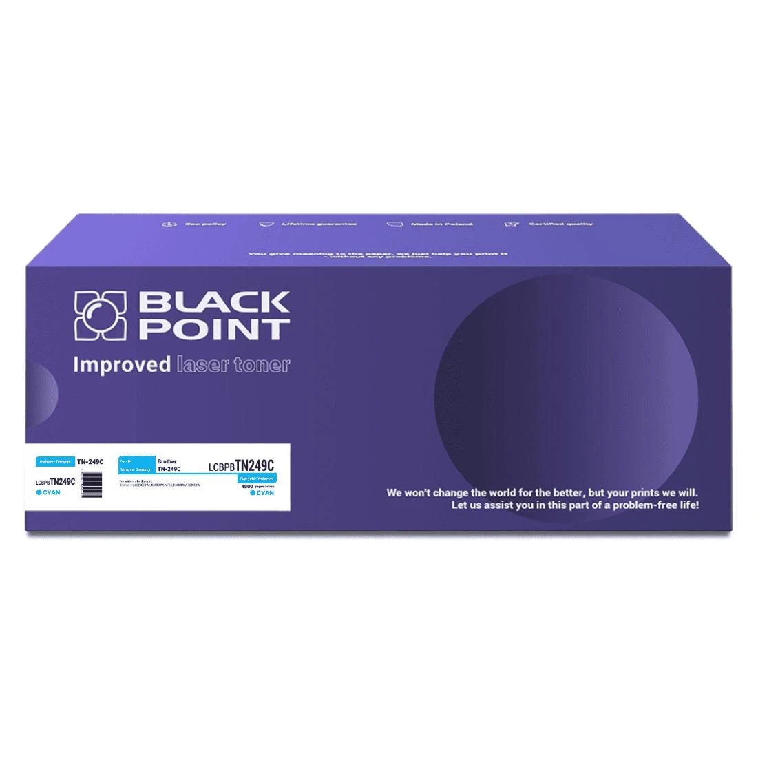 Toner Black Point LCBPBTN249C (zamiennik TN-249C) Błękitny