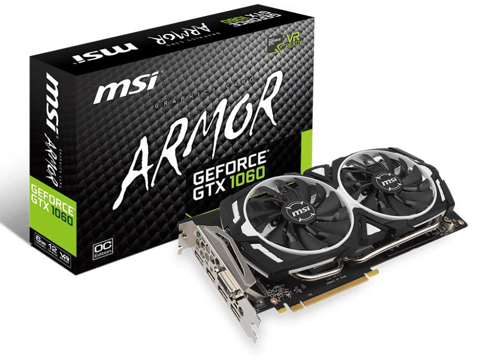 MSI GeForce GTX1060 ARMOR 6G OC 6GB GDDR5 192bit