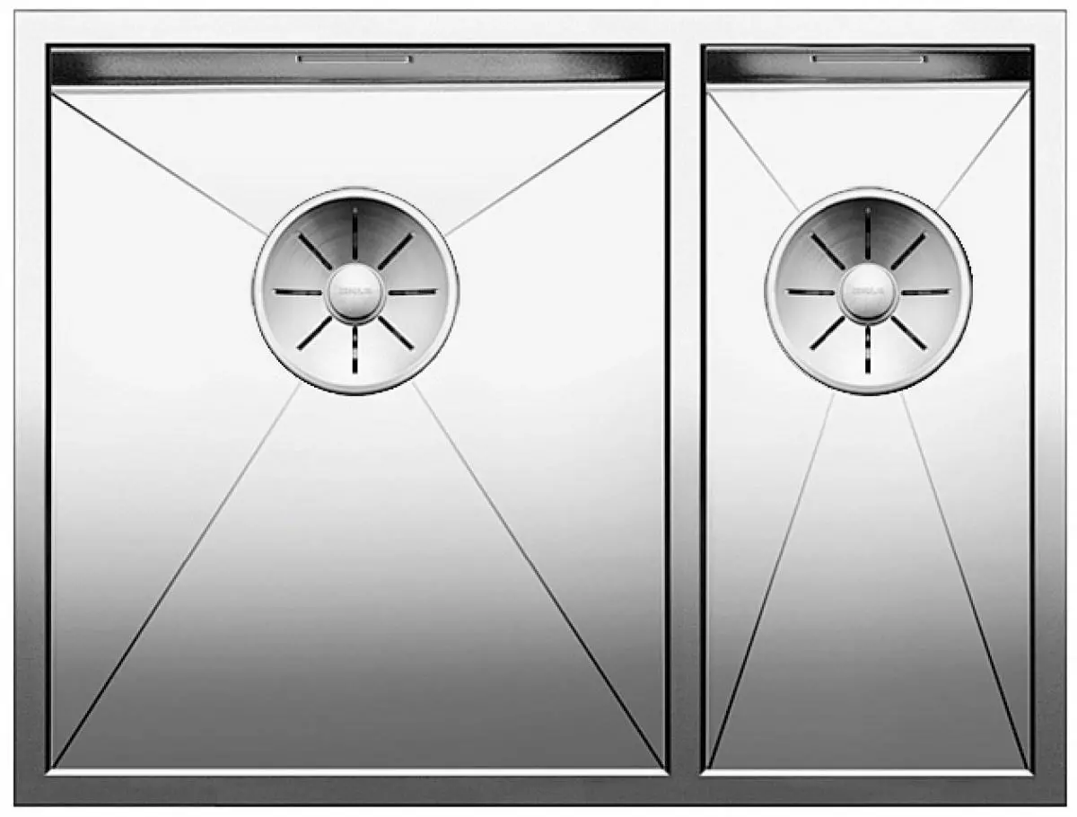 Zlewozmywak Blanco ZEROX 340/180-U 521613 Komora z lewej strony Stalowy Srebrny