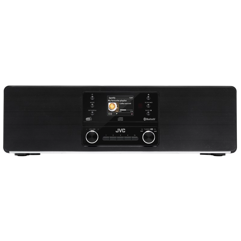 Wieża JVC All In One RD-E984B Bluetooth Radio FM DAB+ Internetowe Czarny