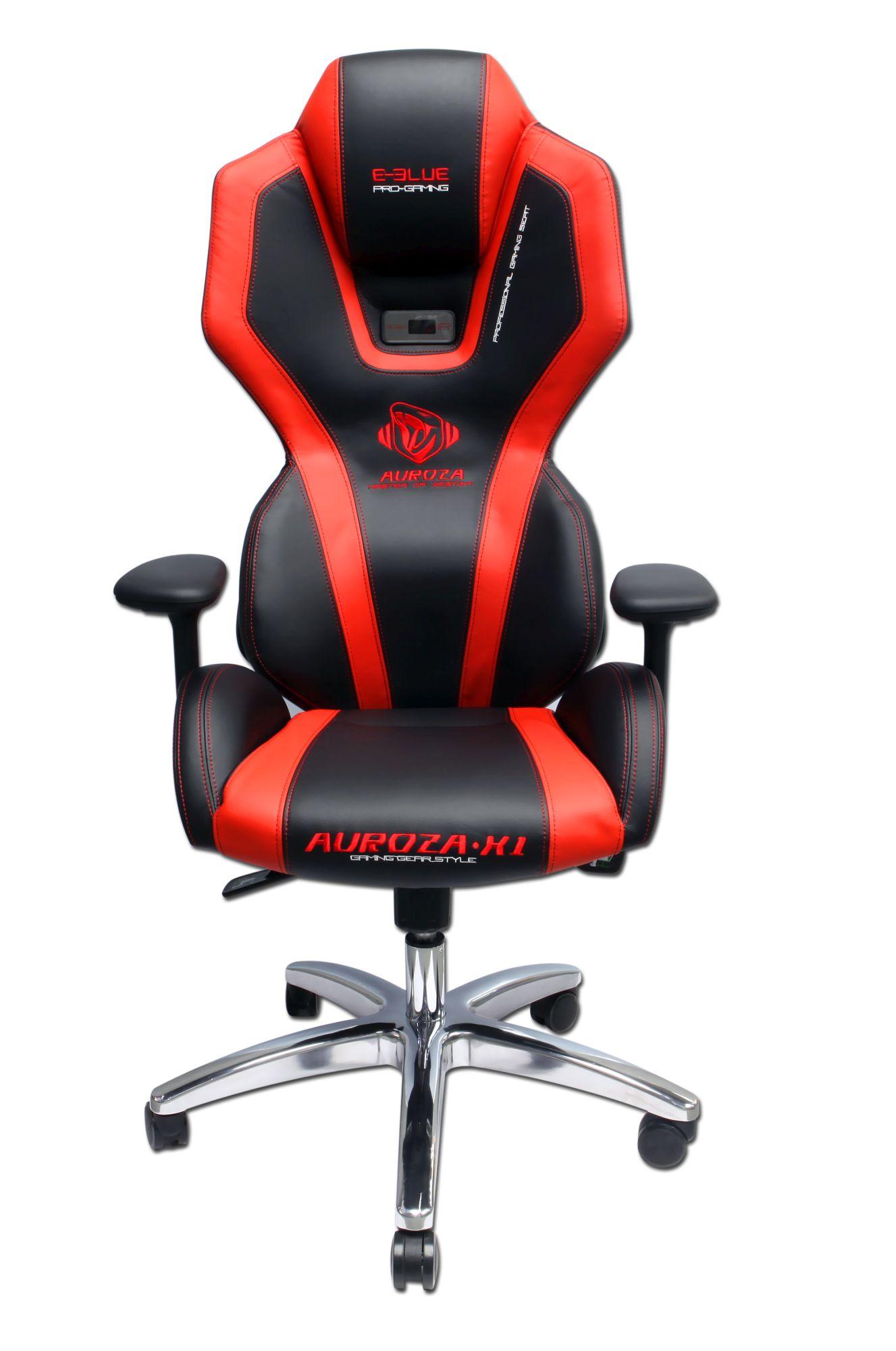Fotel E-BLUE Auroza (czarno-czerwony)