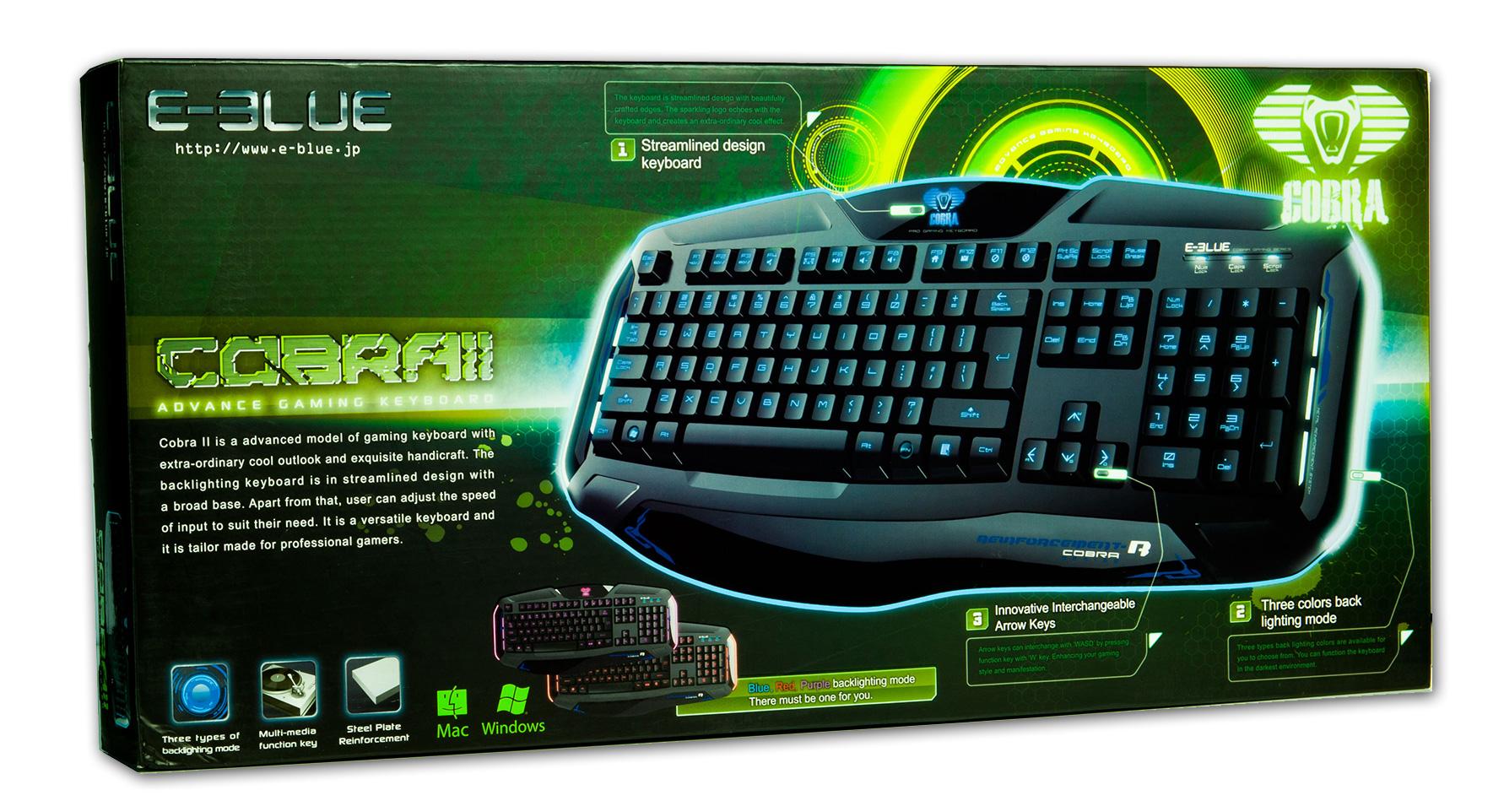 Klawiatura membranowa E-BLUE Cobra II - czarna