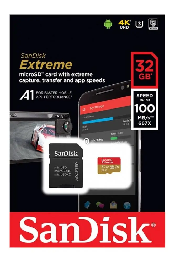 Karta pamięci SanDisk Extreme microSDHC 32GB + adapter