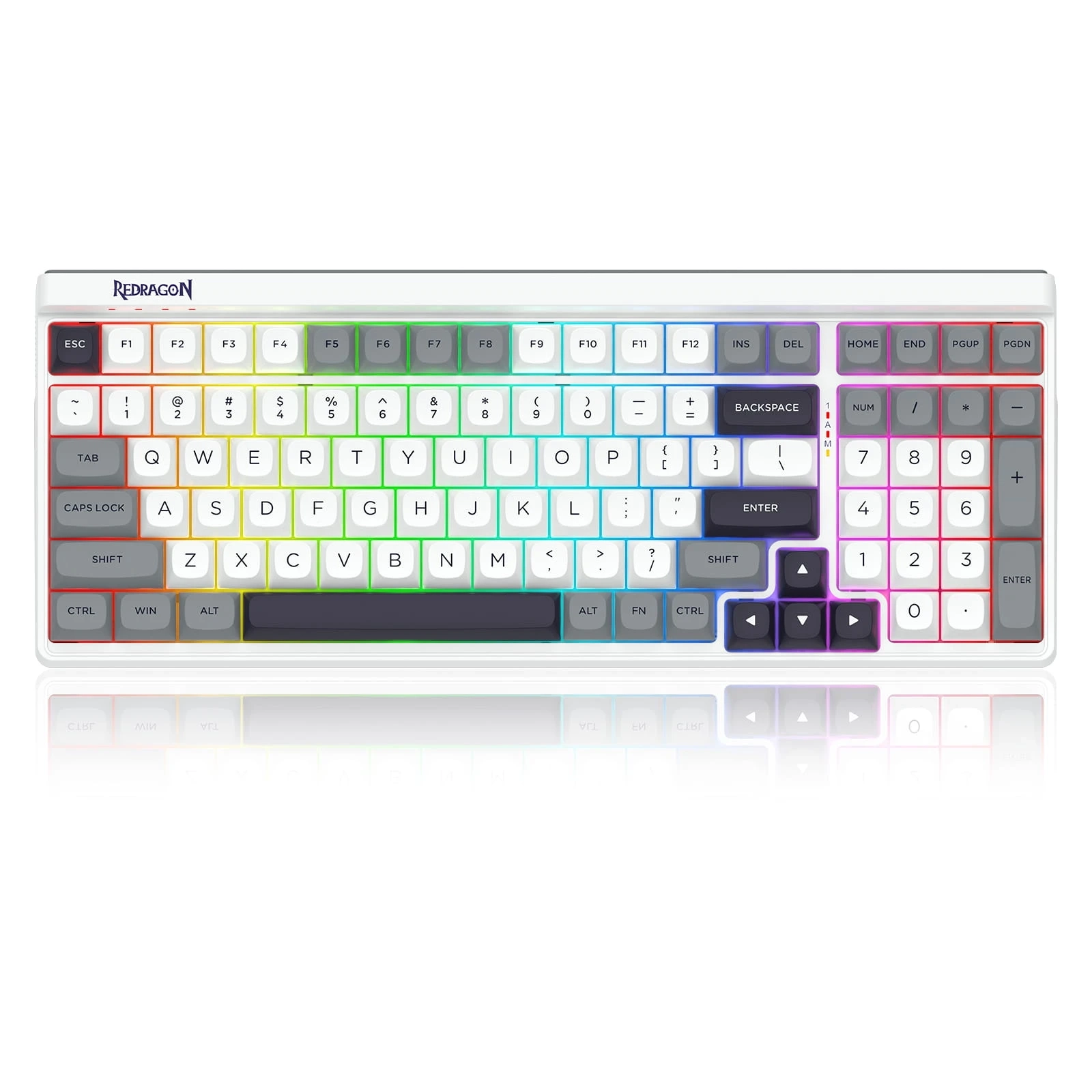 Klawiatura mechaniczna Redragon Garen K656WGB-RGB-PRO Manbo Biało-Szary