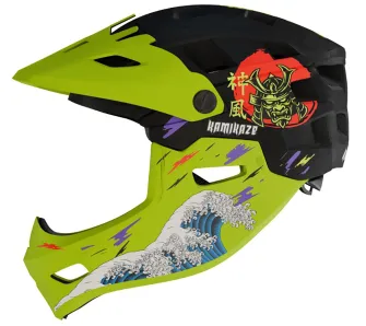 Kask Kamikaze RONIN Green Wave M Czarno-zielony