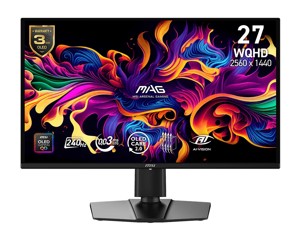 Monitor MSI MAG 274QP QD-OLED X24 26,5" 2K QD-OLED 240Hz 0,03ms Funkcje AI Gamingowy