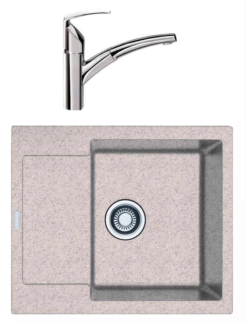 Zlewozmywak Franke Maris MRG 611-62 (beżowy) + bateria Acquario