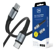 3mk Hyper Cable N-SERIES PD3.0 QC3.0 20V/3A USB-C do USB-C 0,5m 60W Czarny