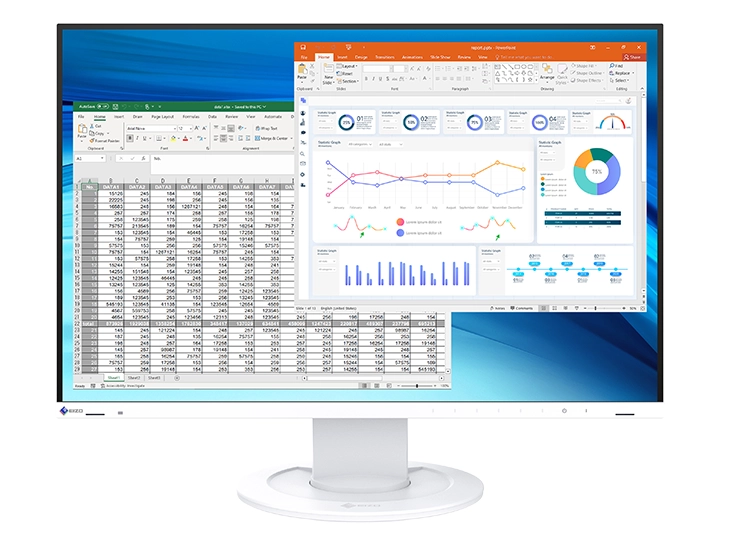 Monitor Eizo FlexScan EV2410R-WT 24,1" Full HD IPS 60Hz 5ms Biały