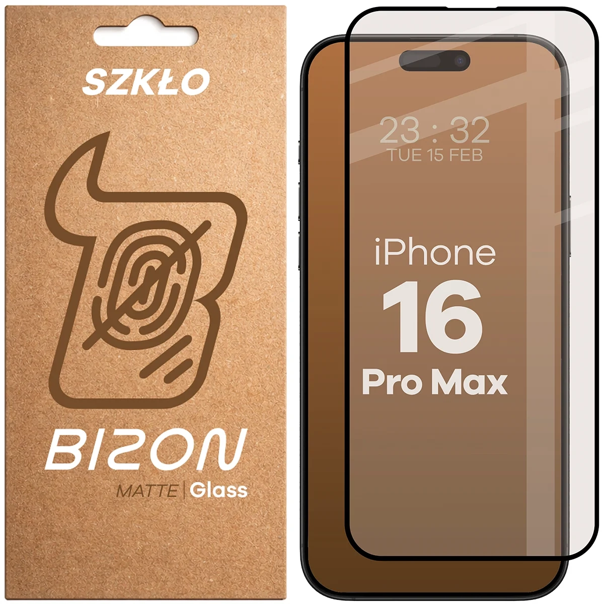 Szkło hartowane Bizon matowe Glass Matte do iPhone 16 Pro Max