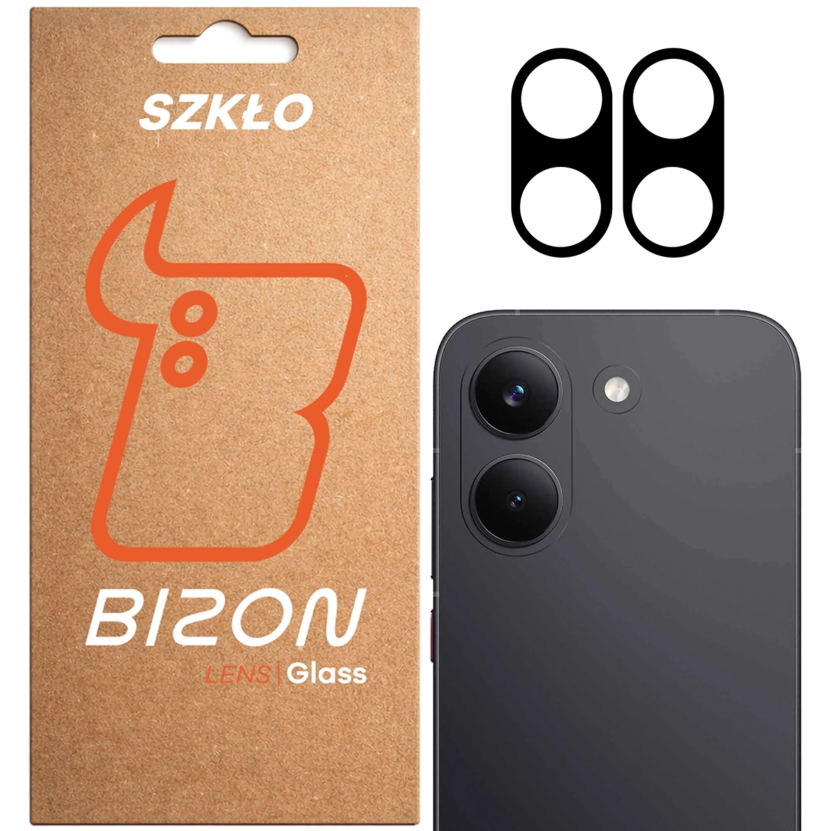 Szkło ochronne Bizon na aparat Glass Silk Lens do Xiaomi POCO X8 Pro 2 sztuki