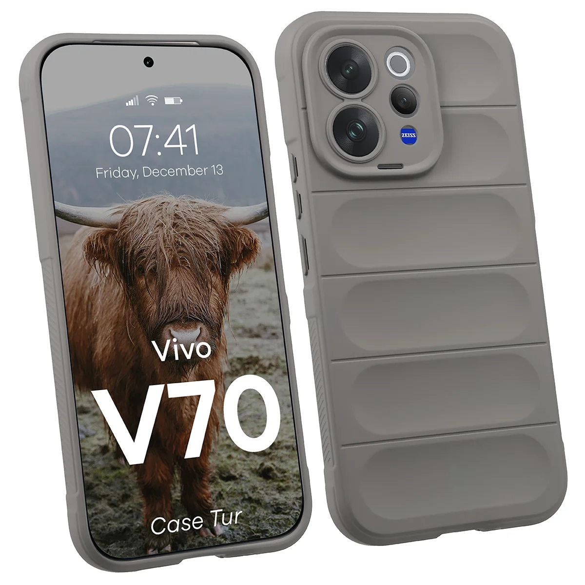 Etui Bizon Case Tur do Vivo V70 5G Jasnoszary