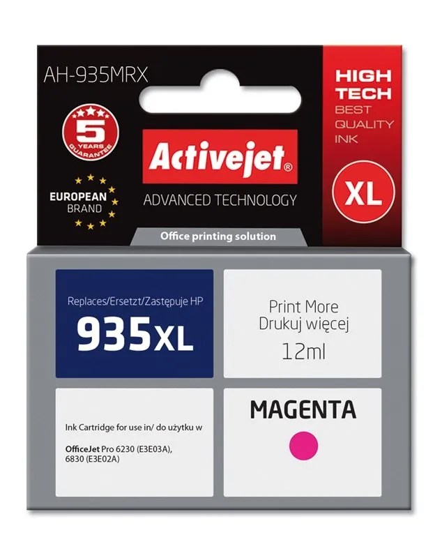 Tusz ActiveJet AH-935MRX (zamiennik 935XL) Purpurowy 12 ml