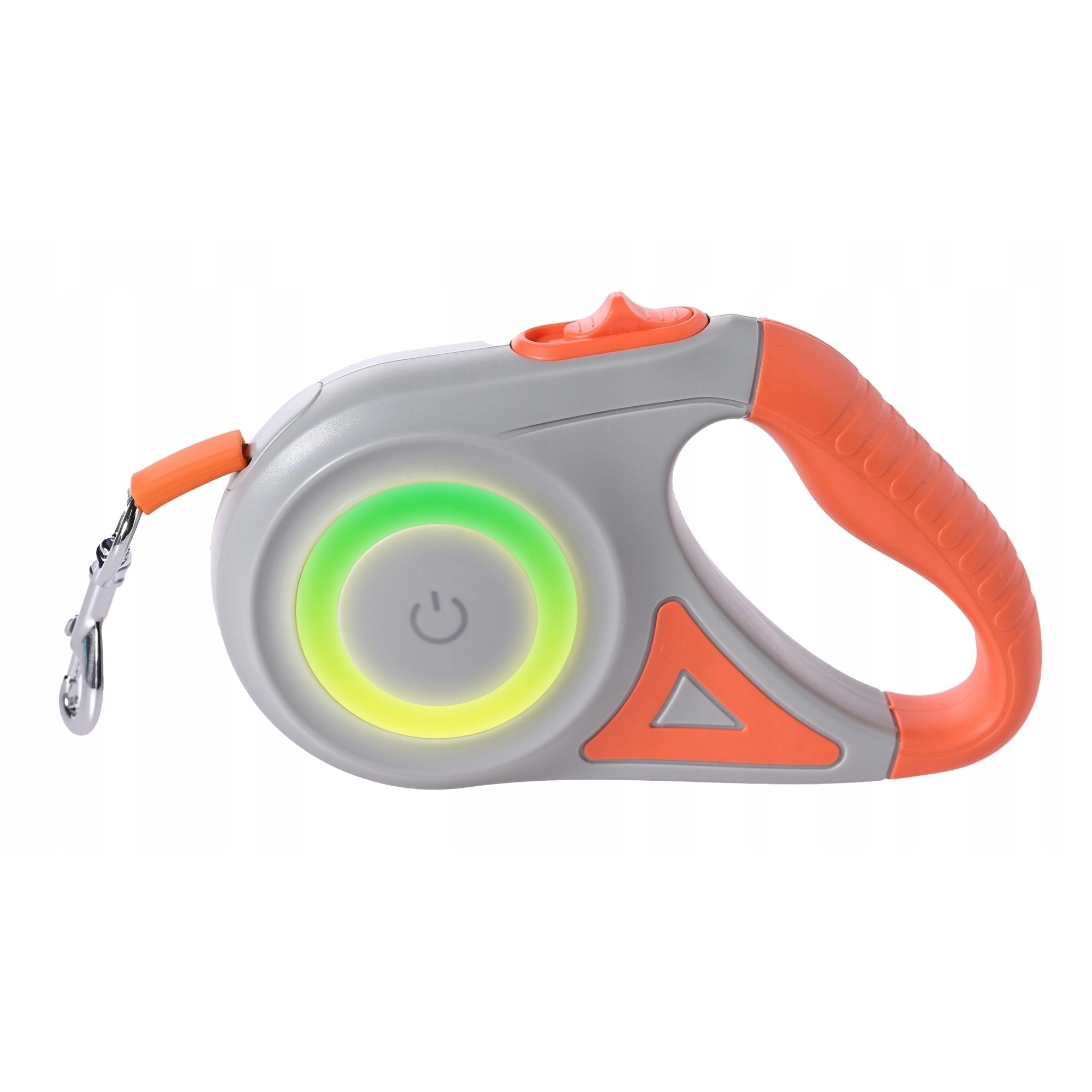 Smycz Pupilplanet Automatyczna 5m LED z bocznym światłem Pomarańczowo-szary