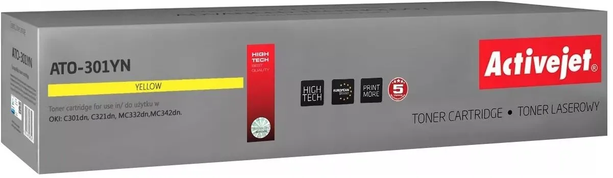 Toner ActiveJet ATO-301YN (zamiennik 44973533) Żółty