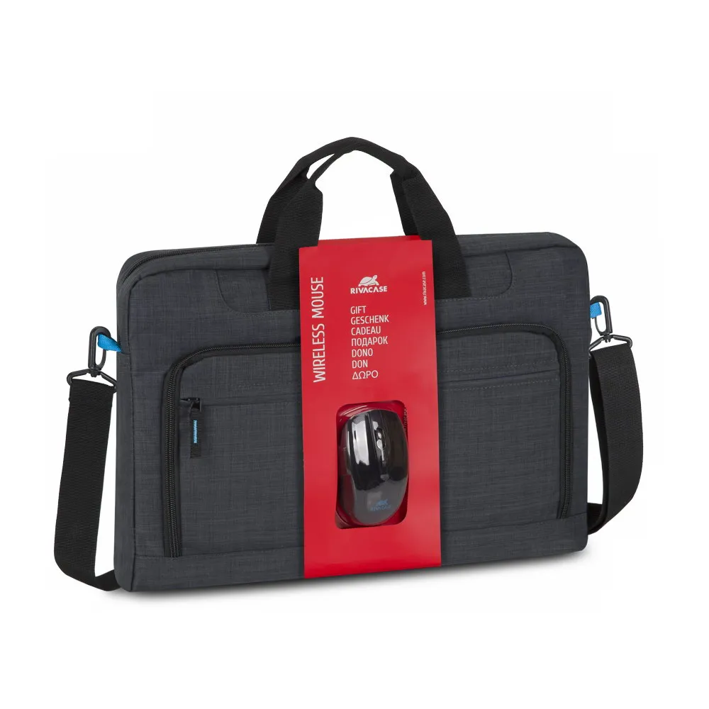 Torba na laptopa Rivacase 17.3" + mysz 8058 Czarny