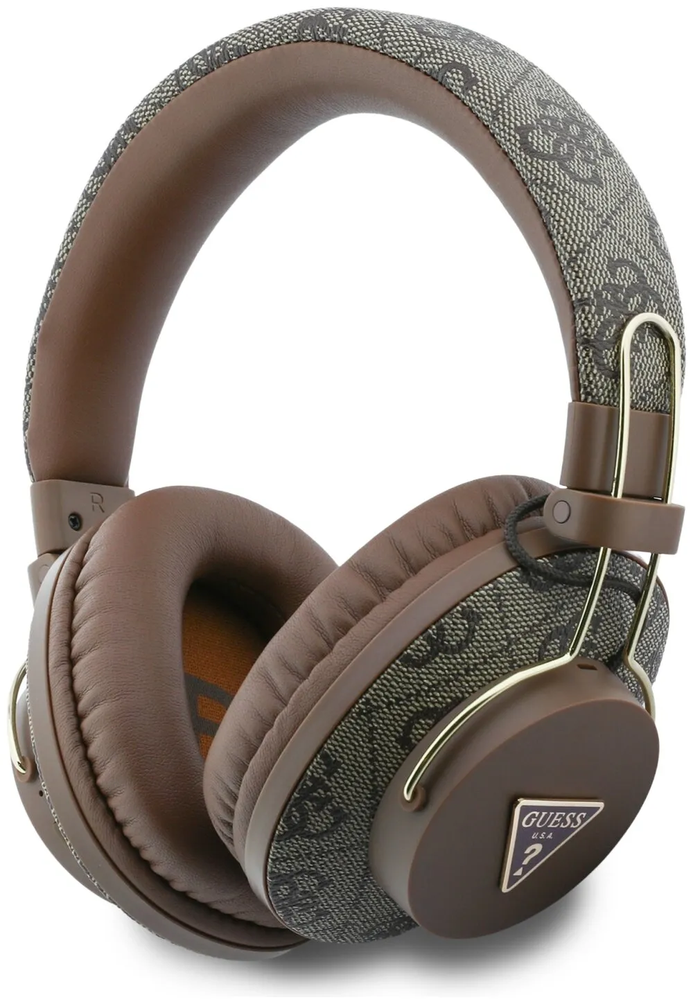Słuchawki bezprzewodowe Guess GUE005324 Triangle Logo Bluetooth ENC Nauszne Bluetooth 5.3 Brązowy