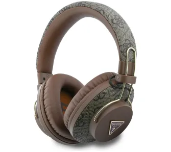 Słuchawki bezprzewodowe Guess GUE005324 Triangle Logo Bluetooth ENC Nauszne Bluetooth 5.3 Brązowy
