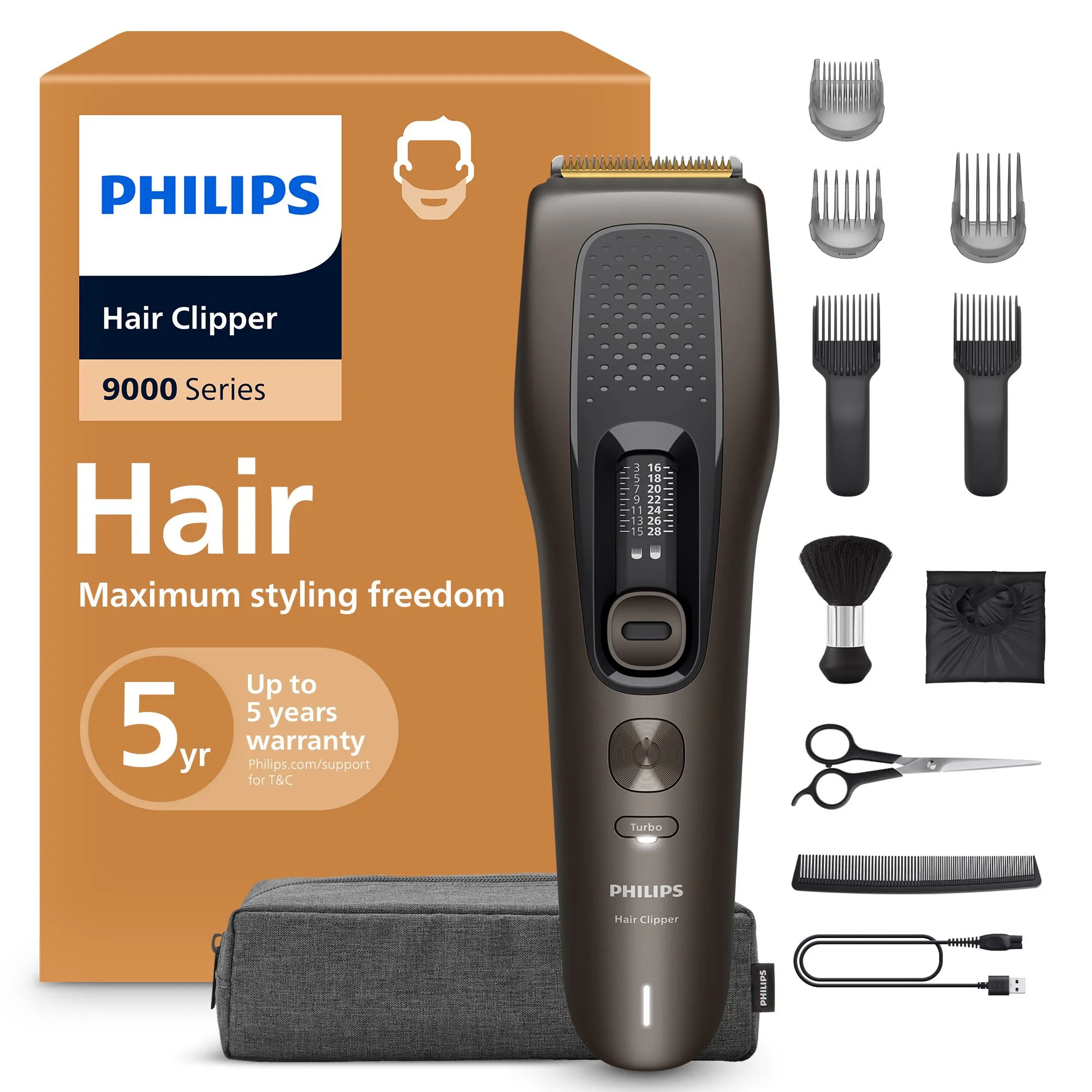 Maszynka do włosów Philips Seria 9000 HC9722/15 180min