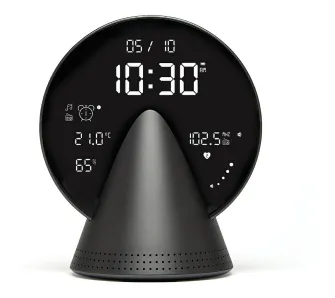 Budzik Lexon Conic Clock Platinum Grey LR156PG3 Platynowy Szary