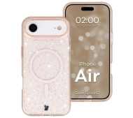 Bizon Case SparklO do iPhone Air Przezroczysto-Jasnopomarańczowe Z Brokatem
