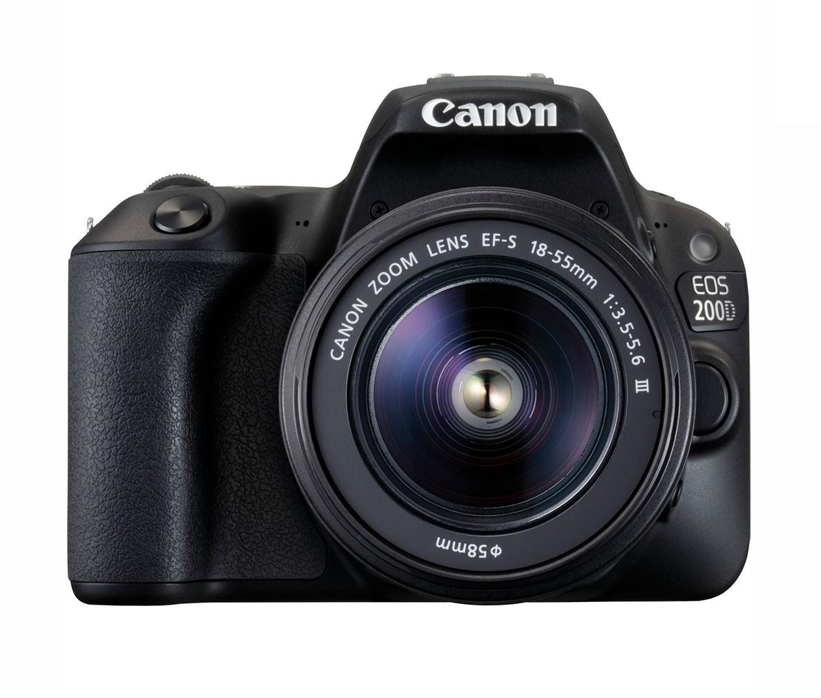 Lustrzanka Canon EOS 200D + EF-S 18-55mm III + torba 100EG + karta 16GB